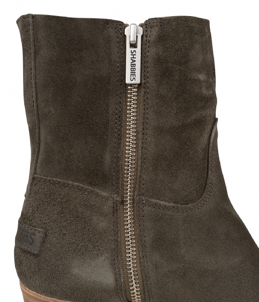 Shabbies  Ankle Boot Midi Suede dark olive